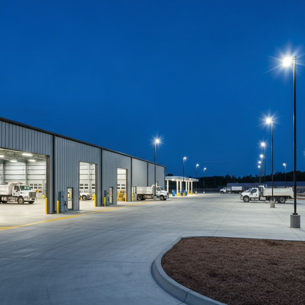 Municipal facility with modern electrical infrastructure serving public operations