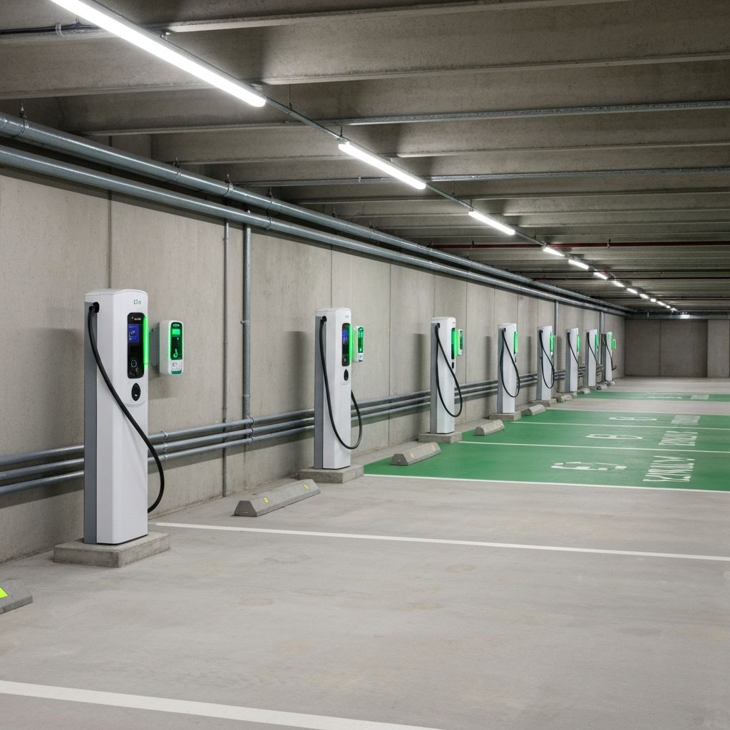 Commercial office EV charging deployment