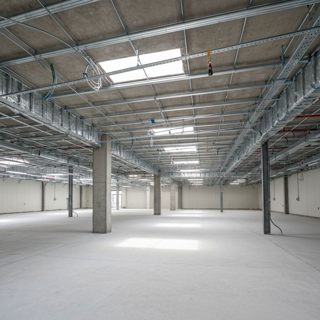 Tenant improvement electrical buildout in a retail center