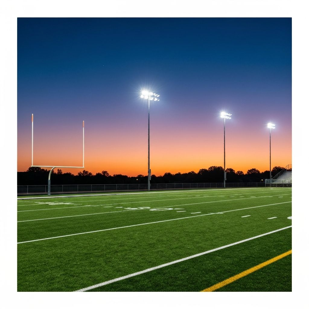 High school athletic complex lighting