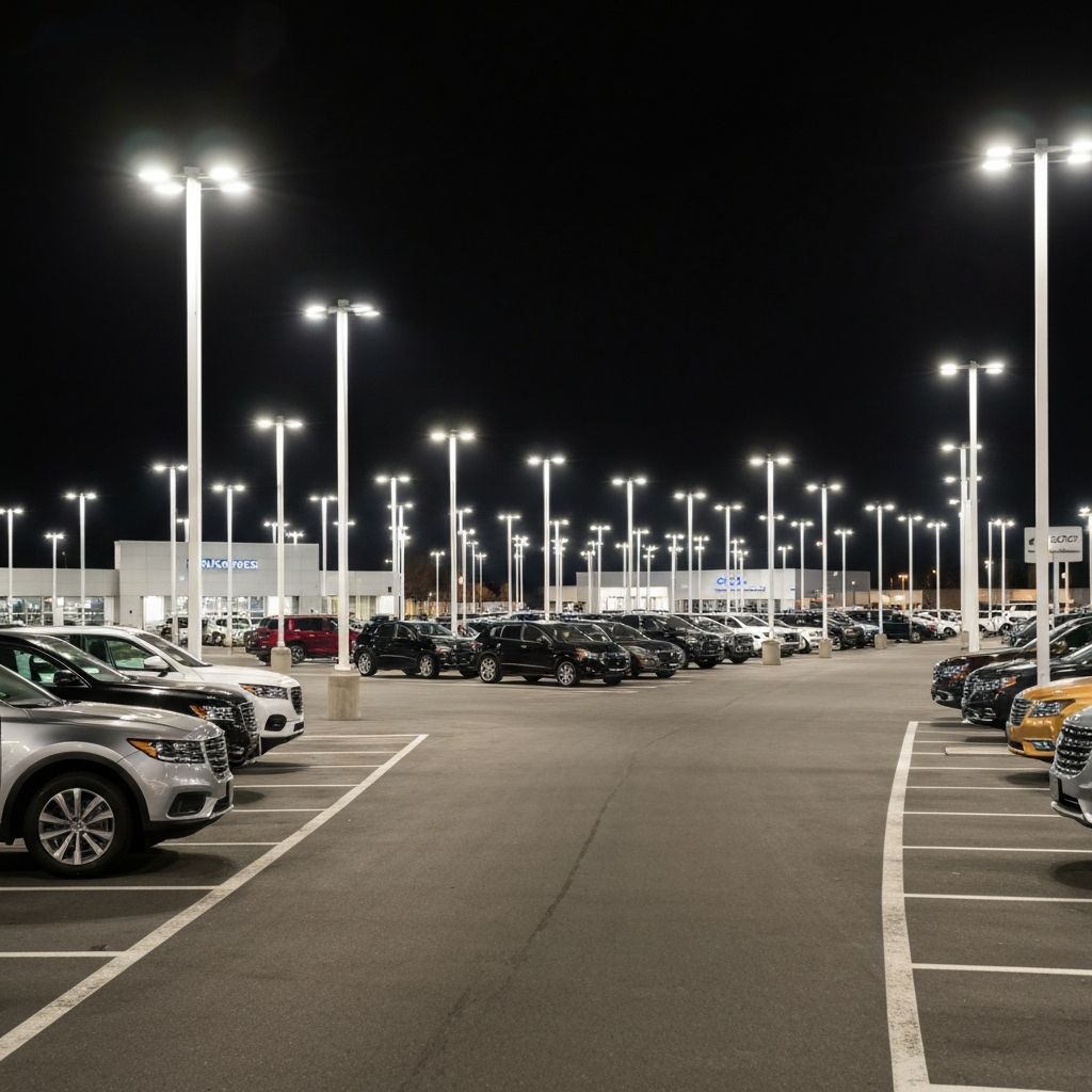 Retail Plaza LED Parking Lot Retrofit